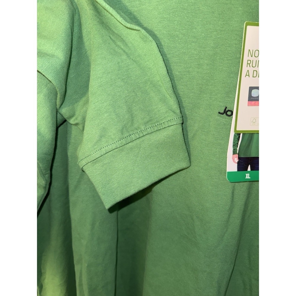 JOHN DEERE Men's T Shirt Long Sleeve Embroidered Logo Green NEW NWT Size XL - Picture 8 of 9